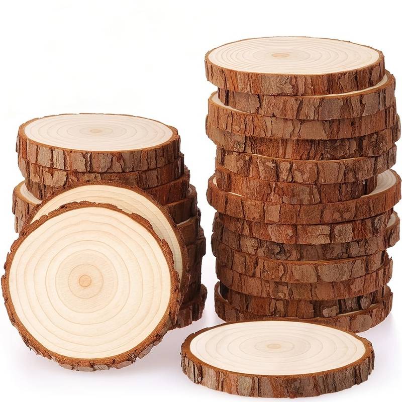 Natural Wood Wood Kit Wooden Circles For Arts Wood - Temu